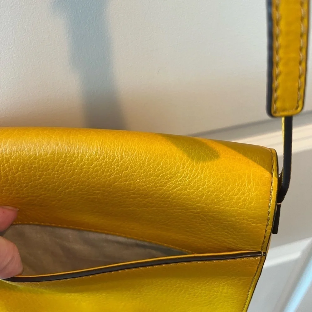 Michael Kors Yellow Crossbody Bag with Adjustable Strap